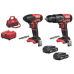 Kit combinato trapano a percussione a batteria e avvitatore ad impulsi a batteria